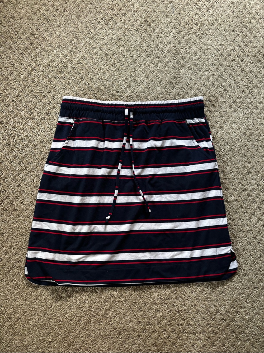 Dress Barn Women’s Red/White/Navy Striped Skirt